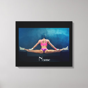 Vrouw fitness Model Split Thunder_Cove   Canvas Afdruk