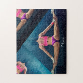 Vrouw fitness Model Split Thunder_Cove Legpuzzel (Verticaal)