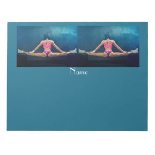 Vrouw fitness Model Split Thunder_Cove Notitieblok