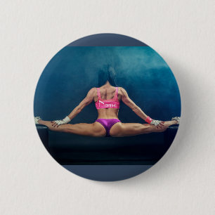 Vrouw fitness Model Split Thunder_Cove Ronde Button 5,7 Cm