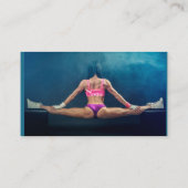 Vrouw fitness Model Split Thunder_Cove Visitekaartje (Achterkant)