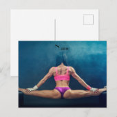 Vrouw fitness Model Splitsing Thunder_Cove Briefka Briefkaart (Voorkant / Achterkant)