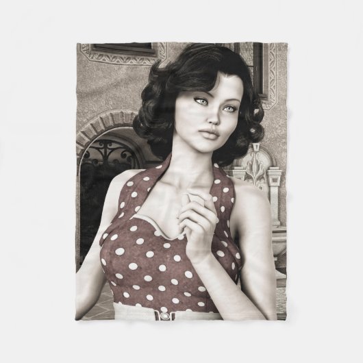  vrouw fleece deken (Voorkant)