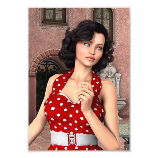  vrouw foto afdruk (Voorkant)