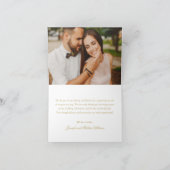 Vrouw Foto van Liefde en Bedankt Gold Script Navy (Binnen)