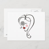 Vrouw fotograaf briefkaart (Voorkant / Achterkant)