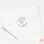 Vrouw fotograaf ronde sticker (Envelop)
