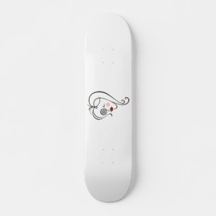 Vrouw fotograaf skateboard