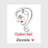 Vrouw fotograaf sticker (Vel)