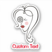Vrouw fotograaf sticker (Voorkant)