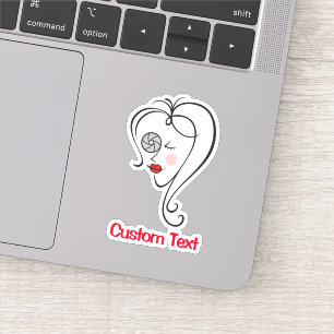 Vrouw fotograaf sticker