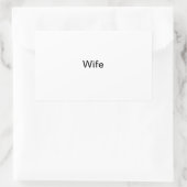 "Vrouw" fotolabel Rechthoekige Sticker (Tas)