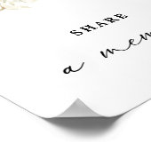 Vrouw Funeral Share A Memory Sign, Memory Poster (Hoek)