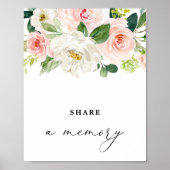 Vrouw Funeral Share A Memory Sign, Memory Poster (Voorkant)