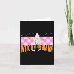Vrouw Funny Halloween Kostuum Spooky Feministe Kaart