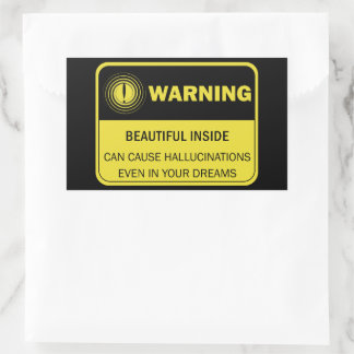 Vrouw Funny Warning Sign Rechthoekige Sticker