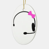 Vrouw Gamer Keramisch Ornament (Links)