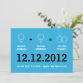 Vrouw Gay Marriage Save the Date (Staand voorkant)