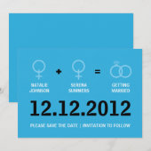 Vrouw Gay Marriage Save the Date (Voorkant / Achterkant)