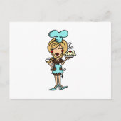 Vrouw gebak - Blond T-shirts en cadeaus Briefkaart (Voorkant)