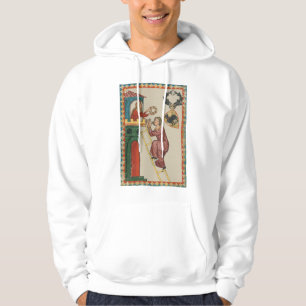 Vrouw geeft geschenk aan vrijer, 14e eeuw hoodie