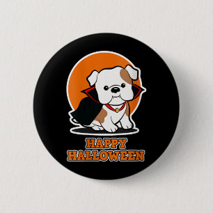 Vrouw gelukkig Halloween voor hondenliefhebber - V Ronde Button 5,7 Cm