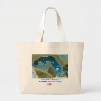 Vrouw gemaakt van de kosmos/tas grote tote bag