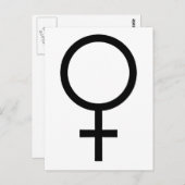 Vrouw Gendersymbool Briefkaart (Voorkant / Achterkant)