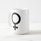 Vrouw Gendersymbool Koffiemok (Voorkant links)