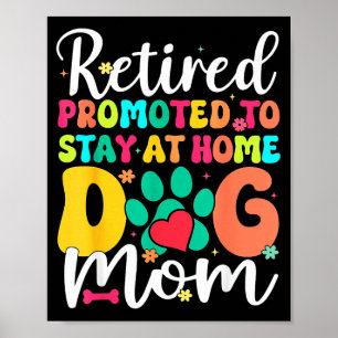 Vrouw gepensioneerde hond moeder pensioen hond lie poster