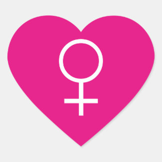 Vrouw Geslacht Venus Symbool Hart Vorm Sticker