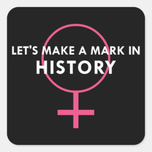 Vrouw Geslachtsteken - Markeren in Geschiedenis Qu Vierkante Sticker