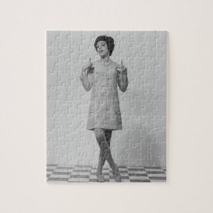 Vrouw Gesturing Legpuzzel