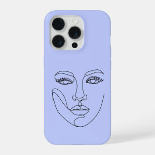 Vrouw Gezicht Abstracte Moderne Lijn Kunst Design iPhone 15 Pro Hoesje