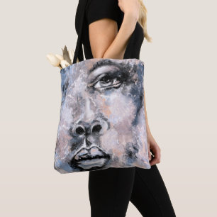 Vrouw Gezicht Canvas tas Moderne Stijl het Schilde