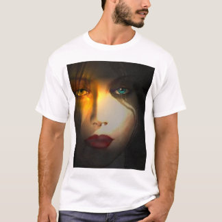 Vrouw gezichtskleding t-shirt