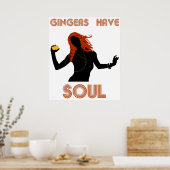Vrouw Gingers heeft Soul Poster (Keuken)