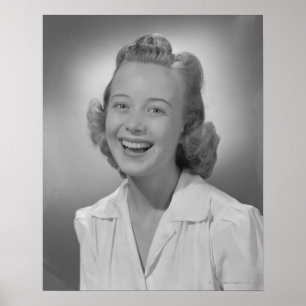 Vrouw glimlachen poster