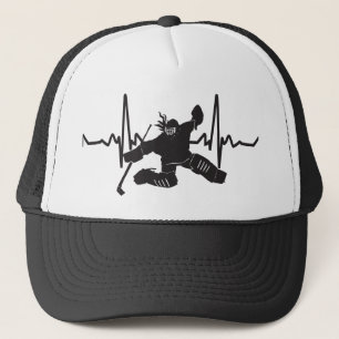 vrouw goalie hockey hartslag trucker pet