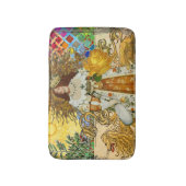  vrouw Golden Sun: Leo Zodiac Collage Art Badmat (Voorkant Verticaal)