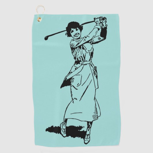  Vrouw Golfer 1921 Golfhanddoek (Voorkant)