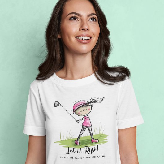 Vrouw Golfer Fun T-shirt