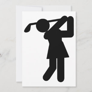 Vrouw Golfer - Golfsymbool Kaart