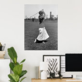 Vrouw Golfer, jaren 1910 Poster (Thuiskantoor)