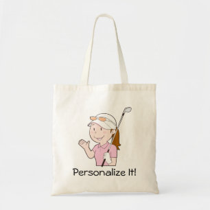 Vrouw Golfer Tote Bag