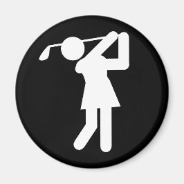 Vrouw Golfer - Woman Golf-symbool Magneet