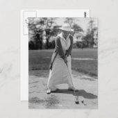 Vrouw Golfing, jaren 1910 Briefkaart (Voorkant / Achterkant)