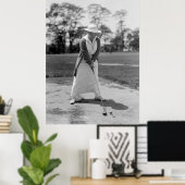 vrouw Golfing, jaren 1910 Poster (Thuiskantoor)
