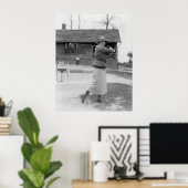 Vrouw Golfing, jaren 20 Poster (Thuiskantoor)