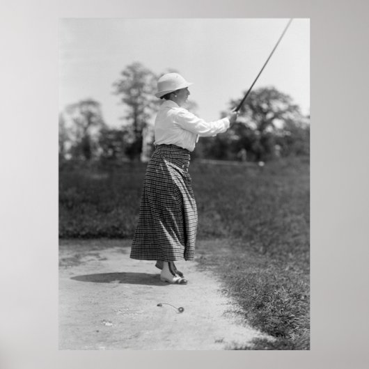 Vrouw Golfing  Mode, jaren 1910 Poster (Voorkant)